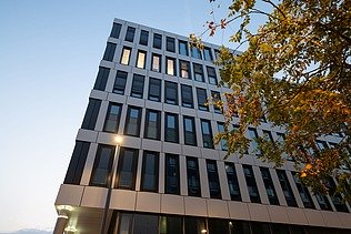 A picture of the finished Moiré project in Luxembourg