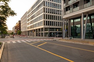 A picture of the finished Moiré project in Luxembourg