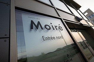 A picture of the finished Moiré project in Luxembourg