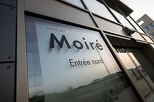 Une photo du projet Moiré terminé au Luxembourg