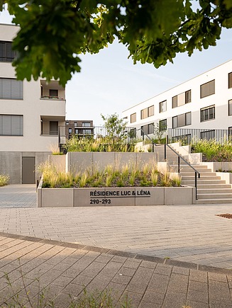 Une photo du projet terminé Luc & Léna à Belvaux, Luxembourg