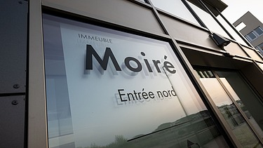 A picture of the finished Moiré project in Luxembourg