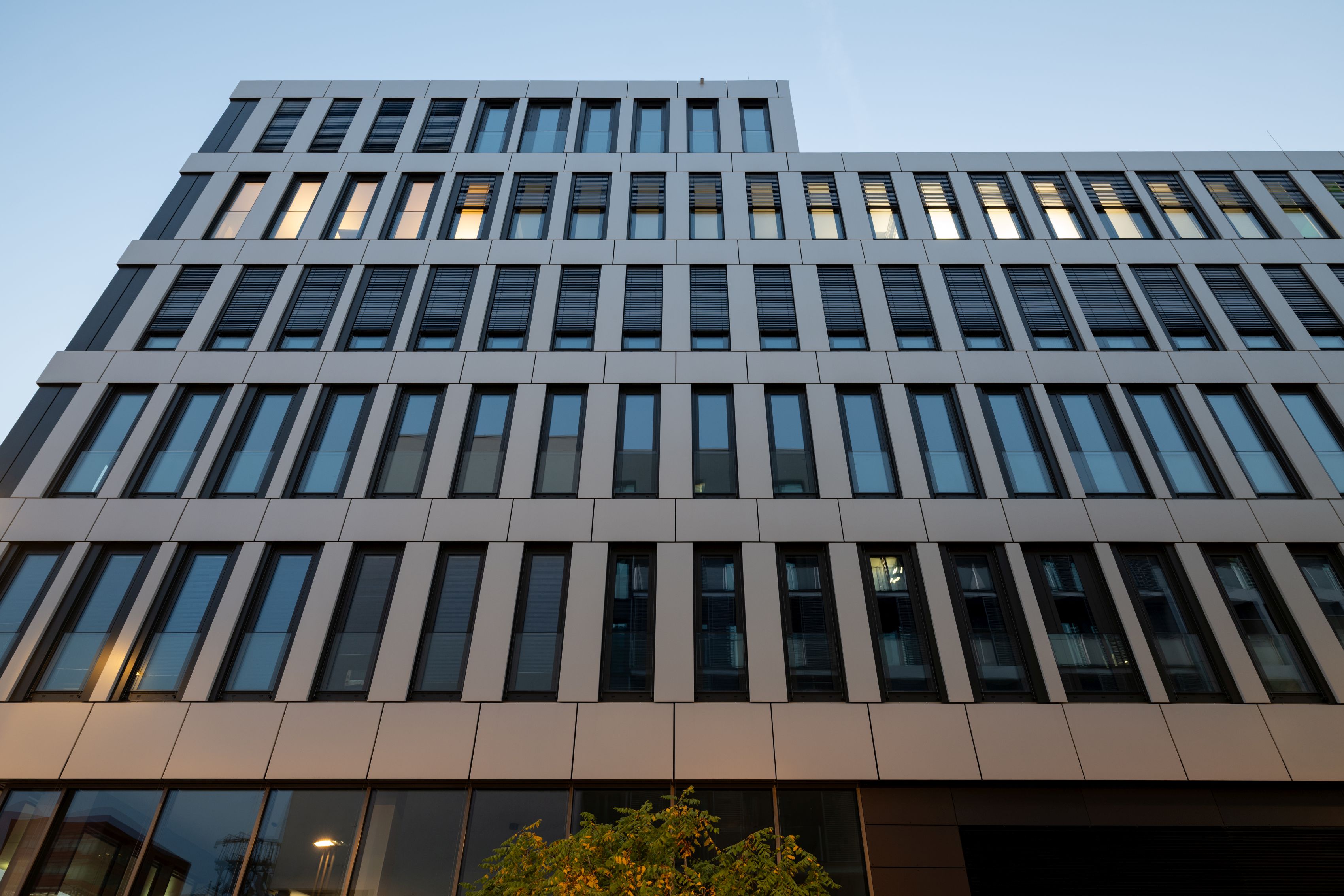 A picture of the finished project Moiré in Belvaux, Luxembourg